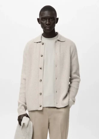 Cardigan en maille côtelée