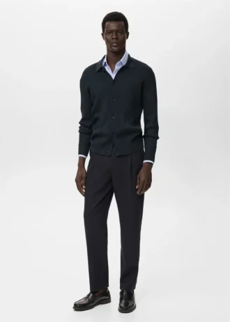 Cardigan en maille côtelée