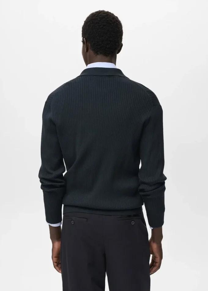 Cardigan en maille côtelée