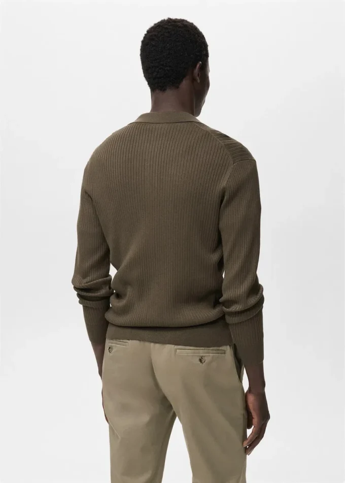 Cardigan en maille côtelée