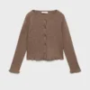 Cardigan en maille côtelée