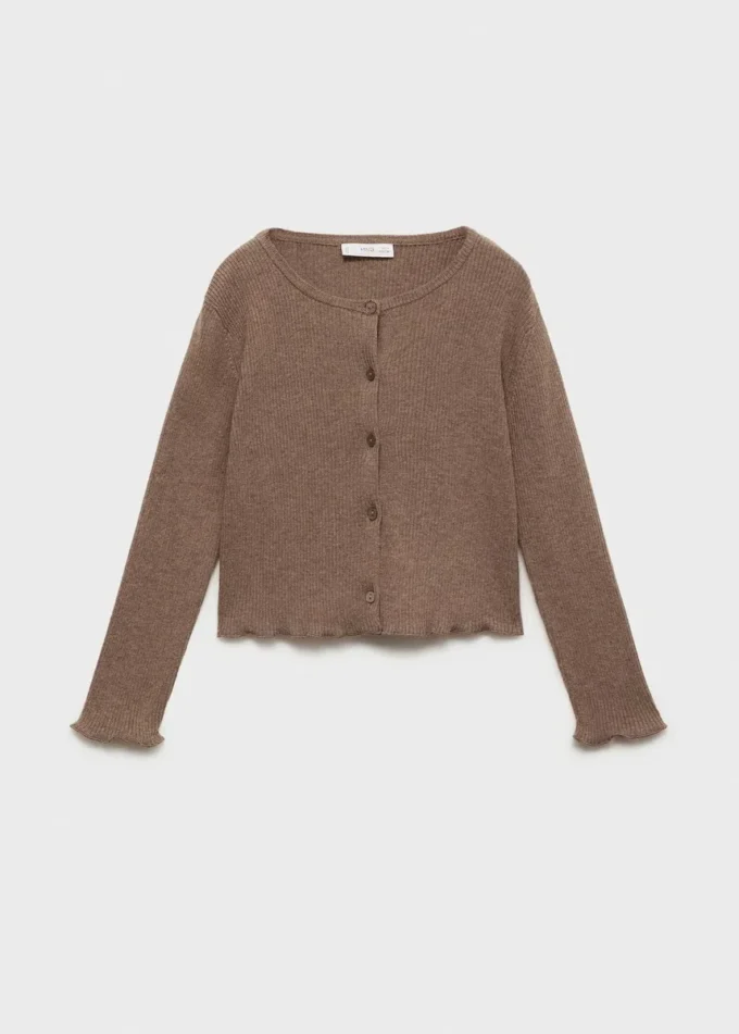 Cardigan en maille côtelée