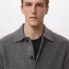 Cardigan en maille côtelée