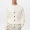 Cardigan en maille côtelée avec boutons