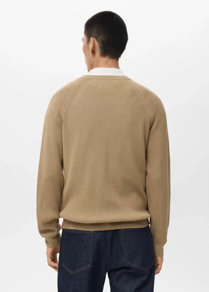 Cardigan en maille côtelée avec boutons