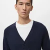 Cardigan en maille côtelée avec boutons