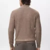 Cardigan en maille côtelée avec fermeture éclair