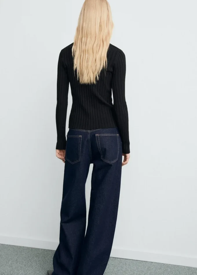 Cardigan en maille fine côtelée