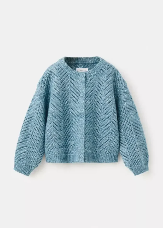 Cardigan en maille lurex