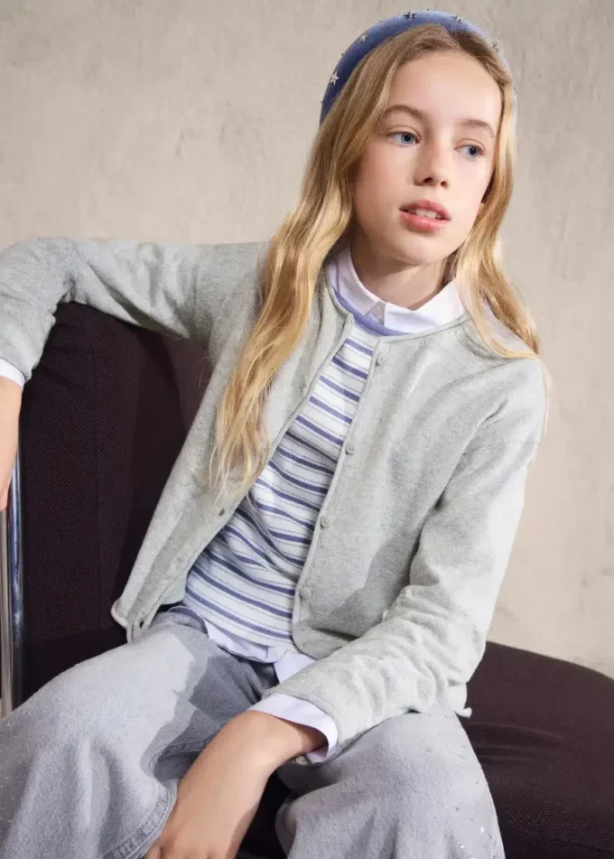 Cardigan en maille à manches longues