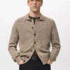 Cardigan en maille mélangée de laine