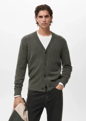 Cardigan en maille mélangée de laine