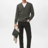 Cardigan en maille mélangée de laine