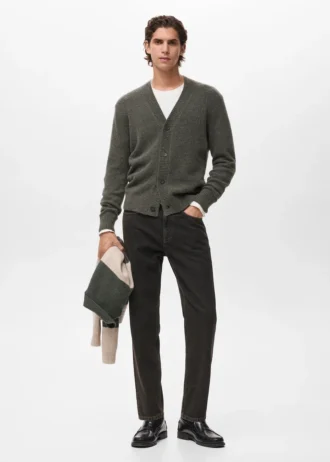 Cardigan en maille mélangée de laine