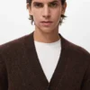 Cardigan en maille mélangée de laine