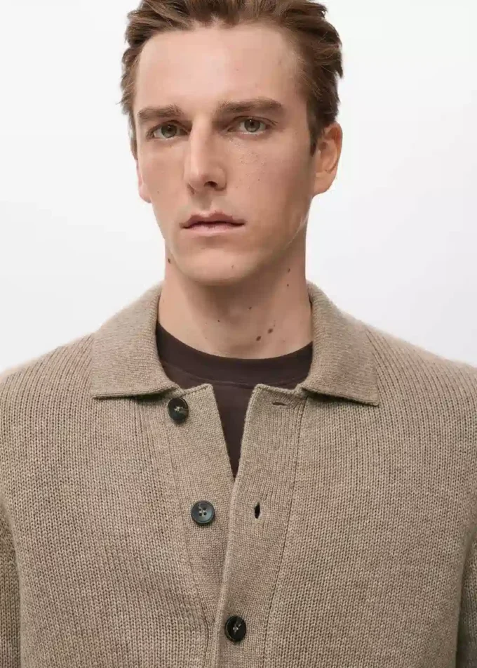 Cardigan en maille mélangée de laine