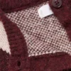 Cardigan en maille à motif argyle