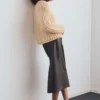 Cardigan en maille épaisse avec boutons bijoux