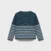 Cardigan en maille rayée
