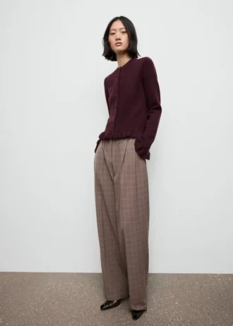 Cardigan en maille à volants