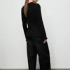 Cardigan en tweed avec bords effilochés