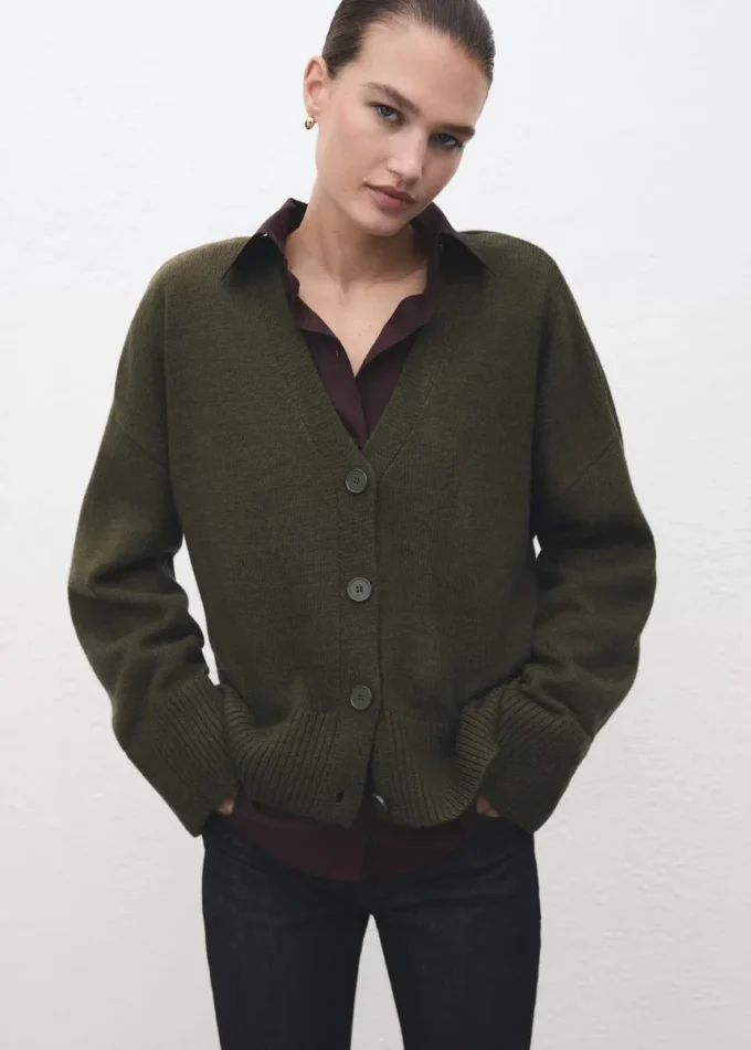 Cardigan oversize à col en V