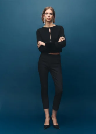 Cardigan à poignets en fausse fourrure