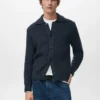 Cardigan structuré en laine mélangée