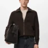 Cardigan structuré en maille avec fermeture éclair