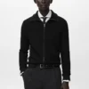 Cardigan structuré en maille avec fermeture éclair