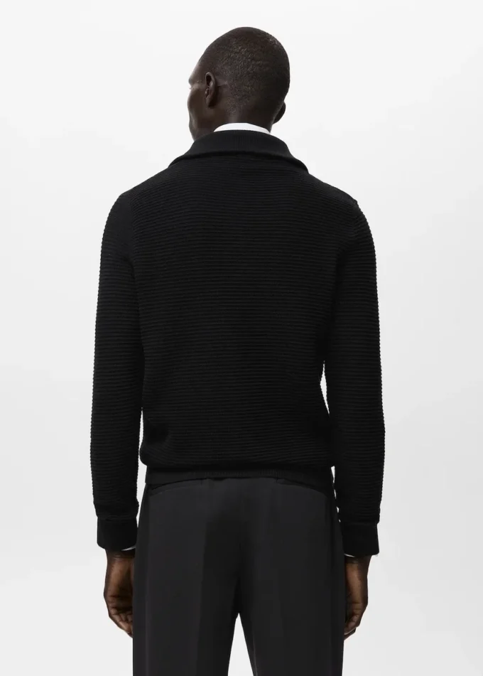 Cardigan structuré en maille avec fermeture éclair