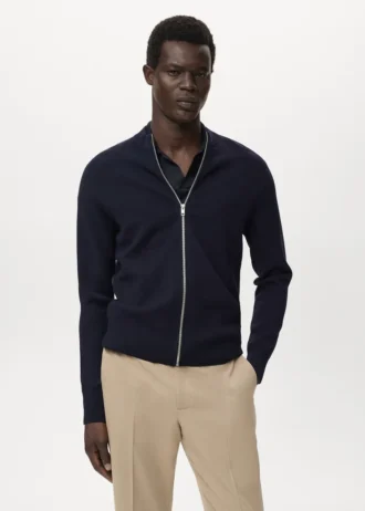 Cardigan zippé en maille