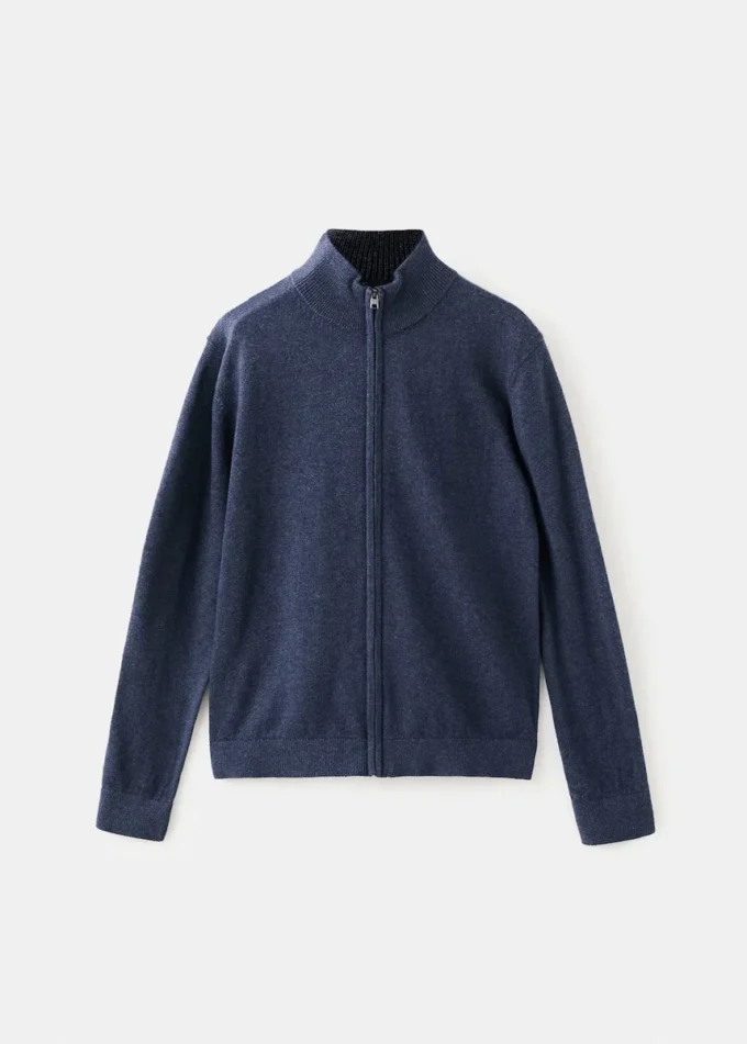 Cardigan zippé en maille