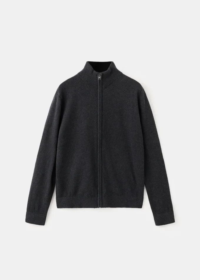Cardigan zippé en maille