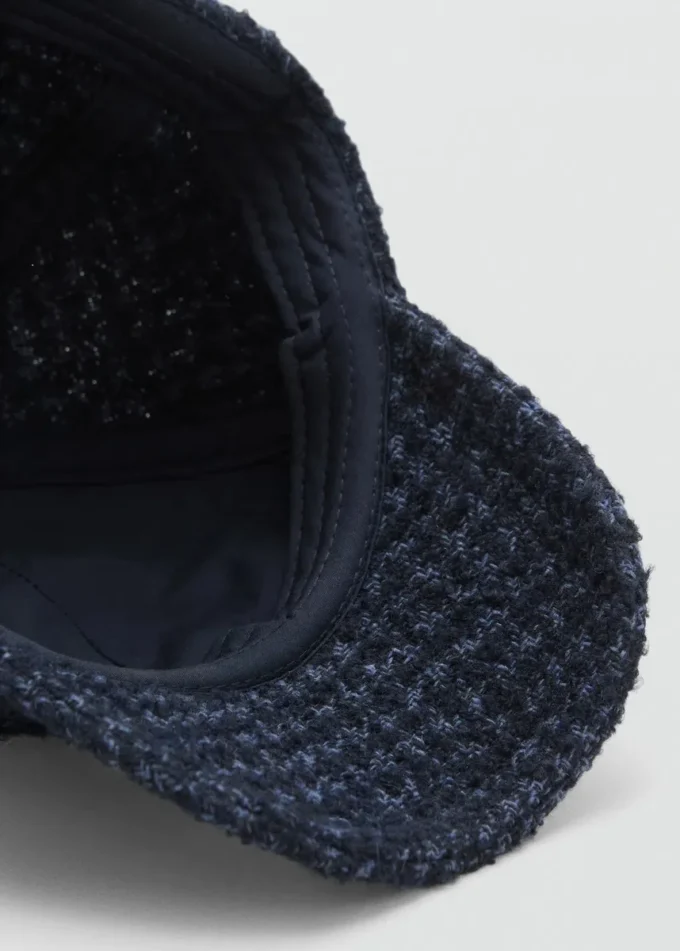 Casquette en laine brodée