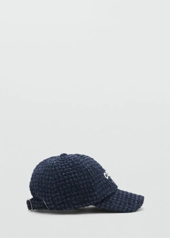 Casquette en laine brodée