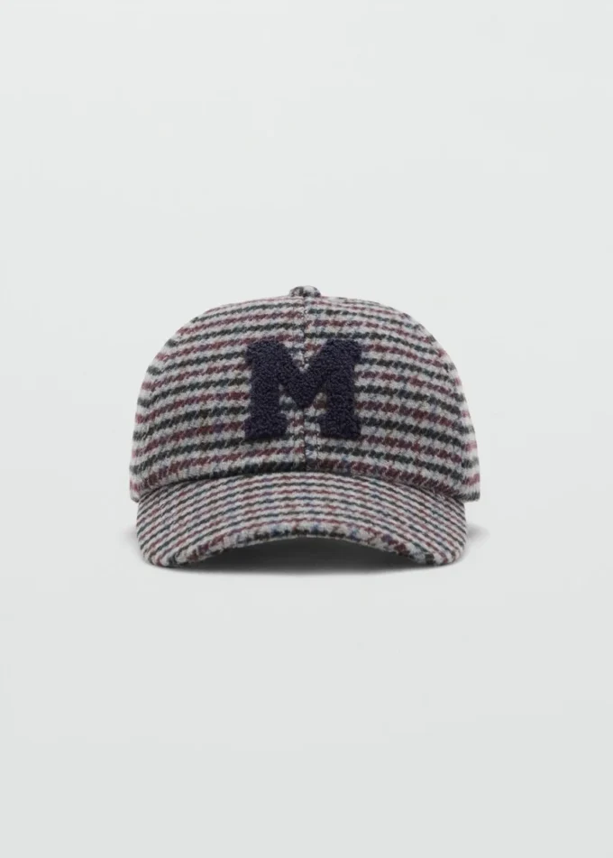 Casquette en tweed avec lettre