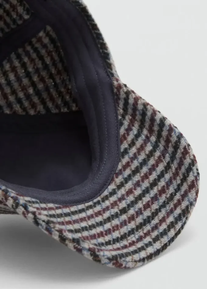 Casquette en tweed avec lettre