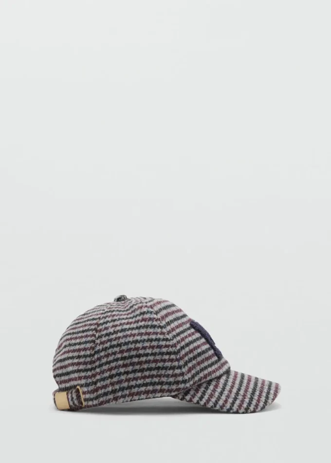 Casquette en tweed avec lettre