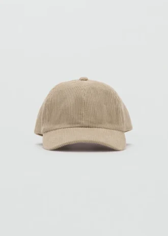 Casquette en velours côtelé