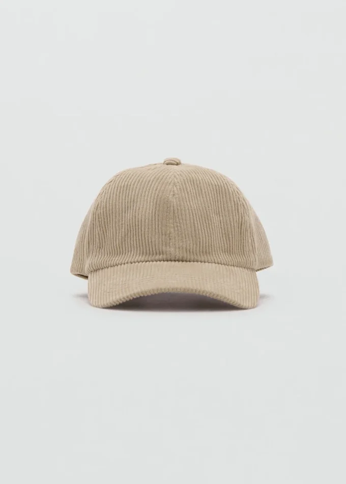 Casquette en velours côtelé