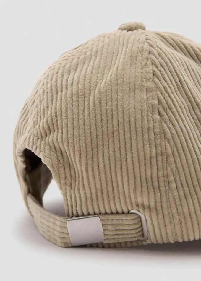 Casquette en velours côtelé