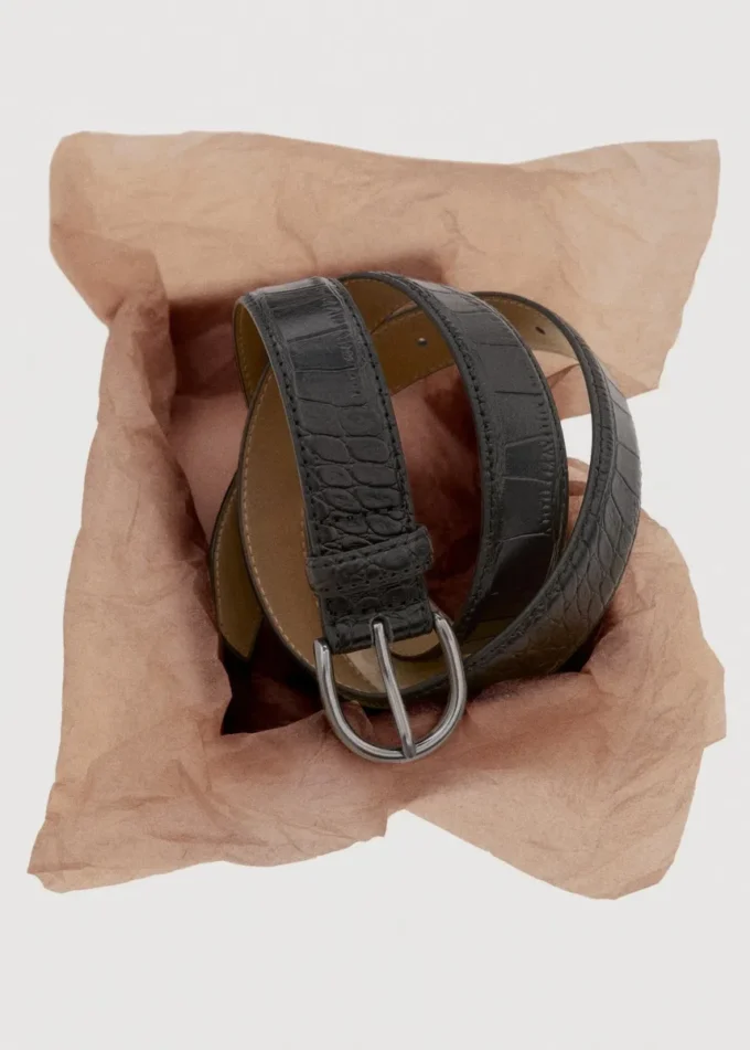 Ceinture 100 % cuir martelé