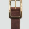 Ceinture à boucle carrée texturée