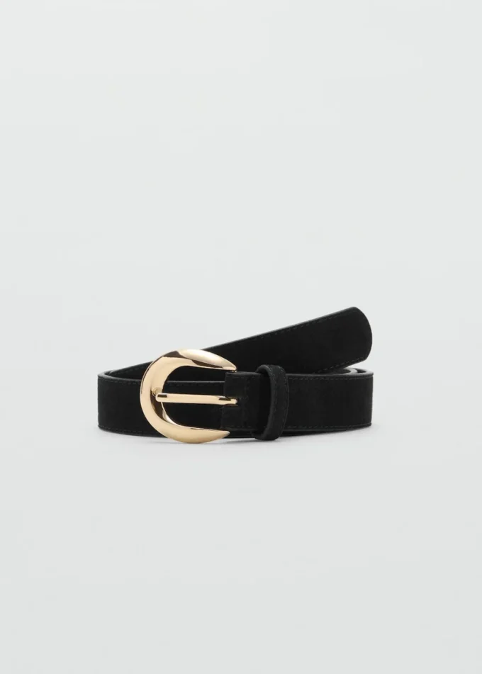 Ceinture en cuir avec boucle ovale