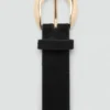 Ceinture en cuir avec boucle ovale