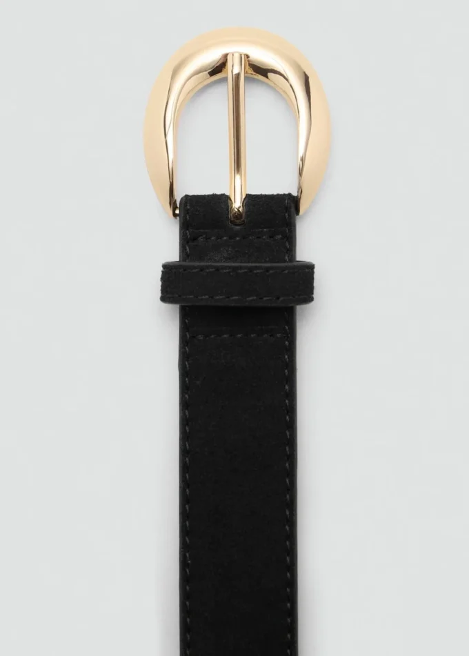 Ceinture en cuir avec boucle ovale