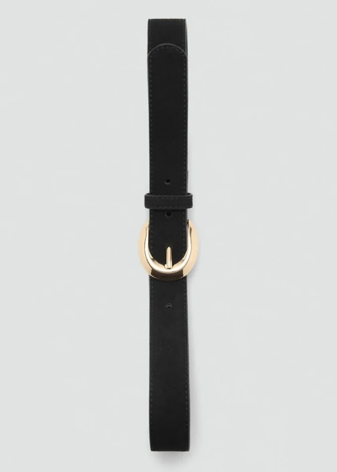 Ceinture en cuir avec boucle ovale