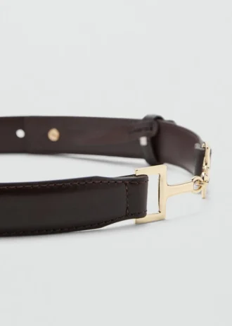 Ceinture en cuir avec détail métallique