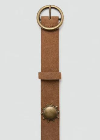 Ceinture en cuir avec motifs soleil